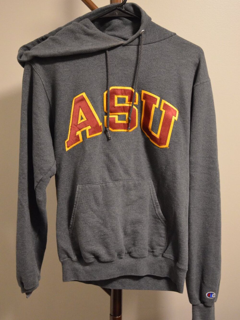 Dark gray 'ASU' champion hoodie